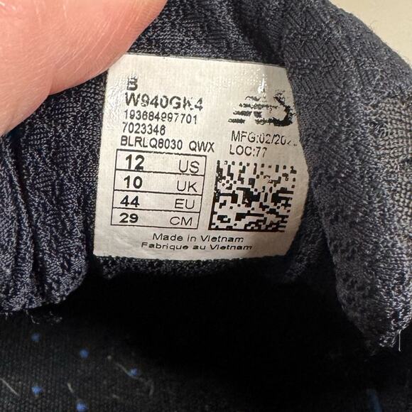 New Balance B 940 Gray Black Running Walking Sneakers Womens 12 - Picture 8 of 9